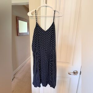 The Gap Navy Polka Dot Spaghetti Strap Dress
